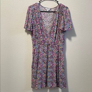 Time & Tru Vibrant Floral Dress